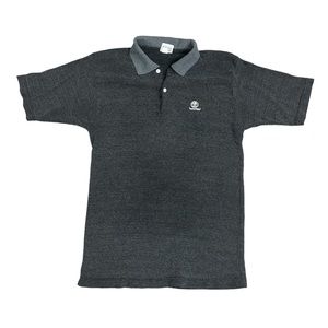 Timberland Black Gray Polo Embroidered Logo Size Small